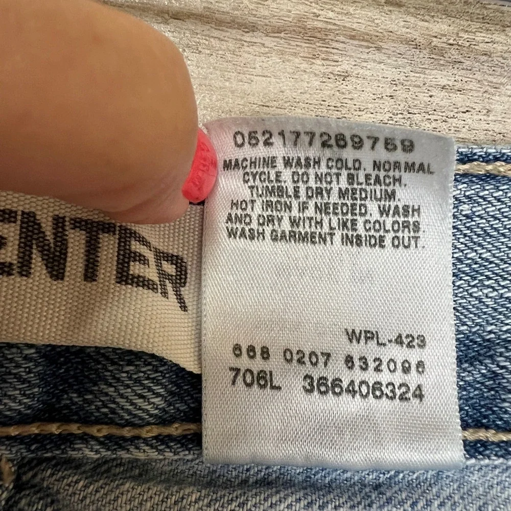 Levis Carpenter Shorts Mens W34 Blue Denim Light Wash  Utility Work Baggy Jorts